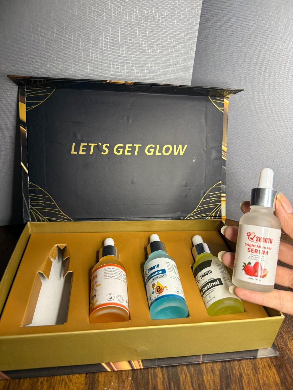 Shaqtu Serums Kit – 4 Serums for Brightening, Anti-Aging, Vitamin-C and Hydration